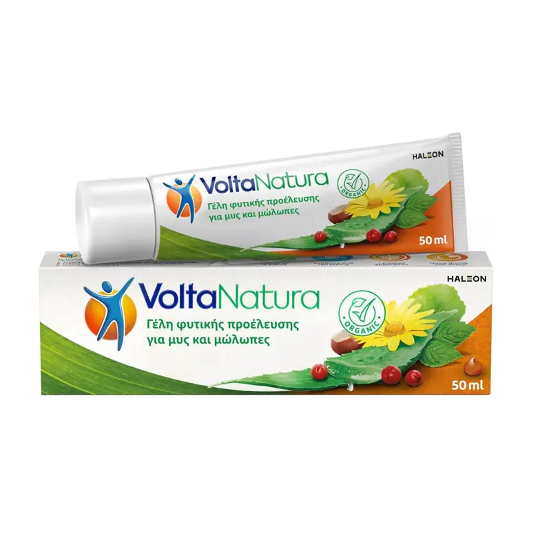 VoltaNatura, Γέλη Φυτικής Προέλευσης για Μυς και Μώλωπες, 50ml