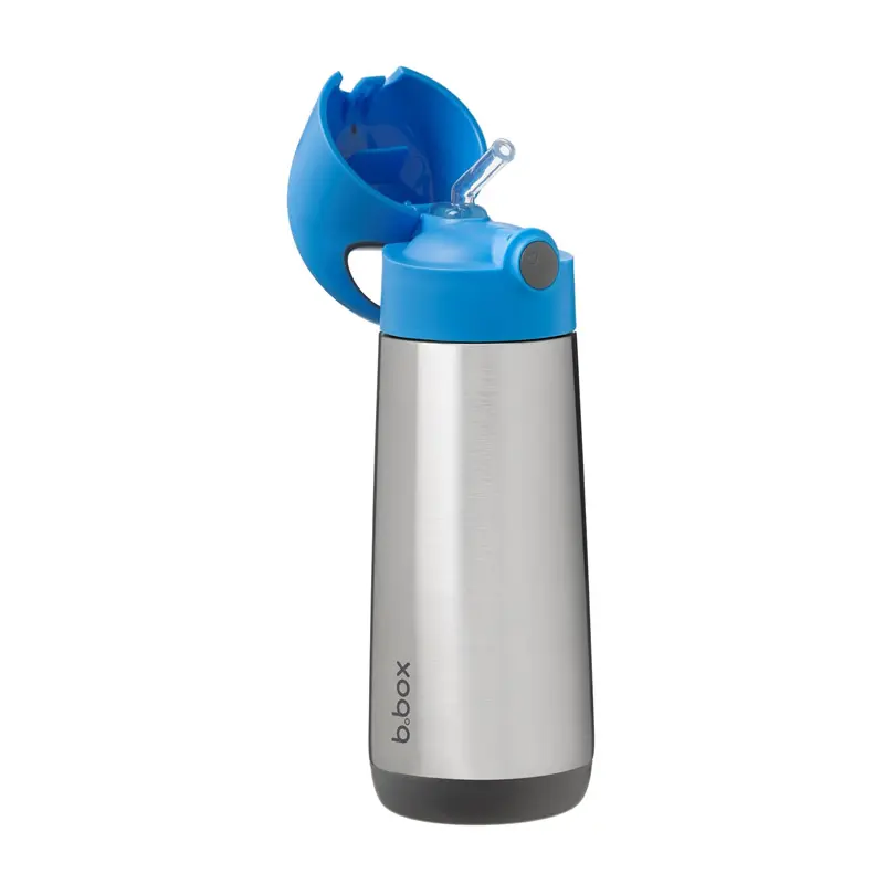 B-Box Insulated Drink Bottle, Ισοθερμικό Παγούρι με Καλαμάκι, Blue, 500ml