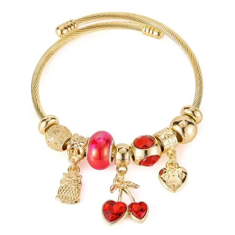 Dezlen Βραχιόλι bangle με κεράσια, BR250