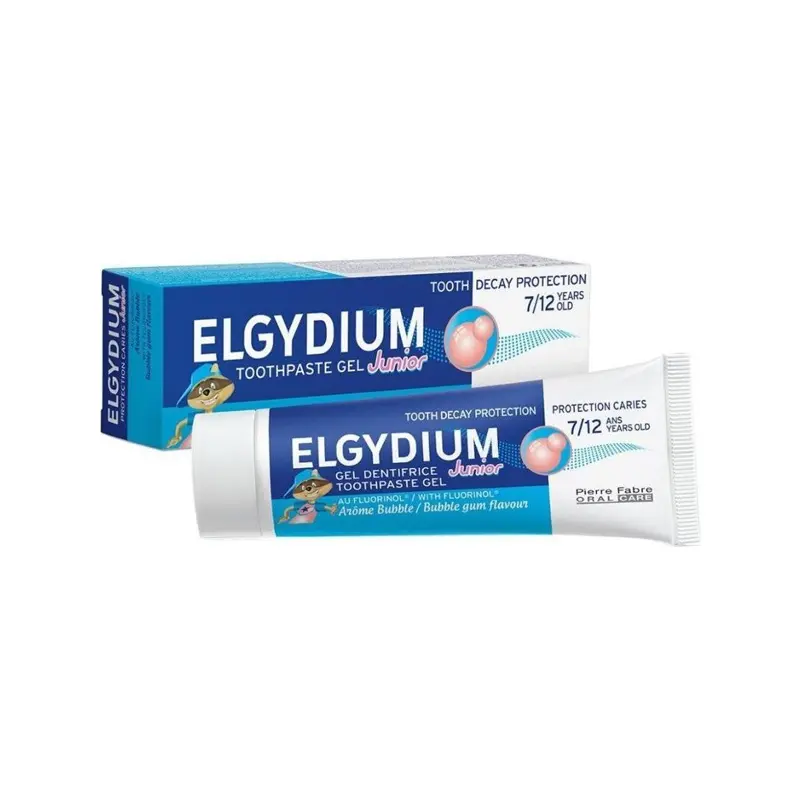Elgydium Οδοντόπαστα Gel Junior, 1400ppm για προστασία από τερηδόνα και γεύση bubble, 50ml