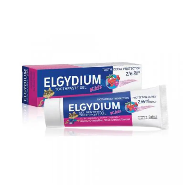 Elgydium Οδοντόπαστα Gel Kids, 1000ppm για προστασία από τερηδόνα και γεύση κόκκινα φρούτα, 50ml
