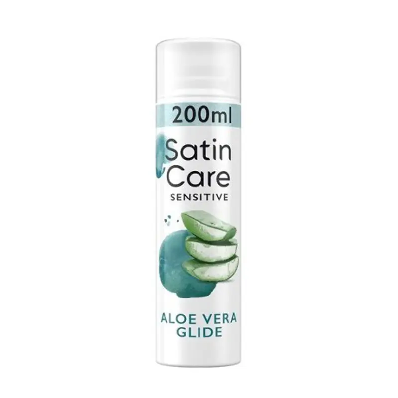 Gillette Satin Care Sensitive Skin, Gel Ξυρίσματος με Αλόη για Ευαίσθητες Επιδερμίδες, 200ml