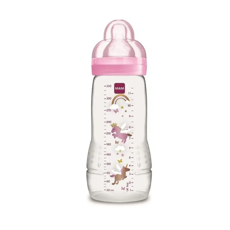 Mam Μπιμπερό Πλαστικό Easy Active Baby Bottle, 4+ μηνών, Ροζ, 330ml