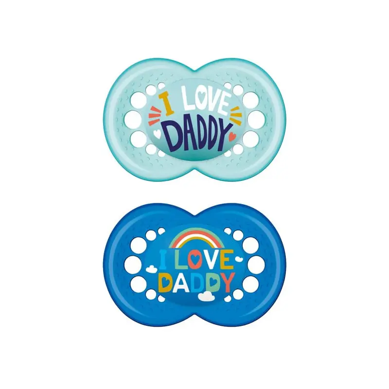 MAM Πιπίλα Love Mummy & Daddy Σιλικόνης, 16+ μηνών, 2 τεμάχια