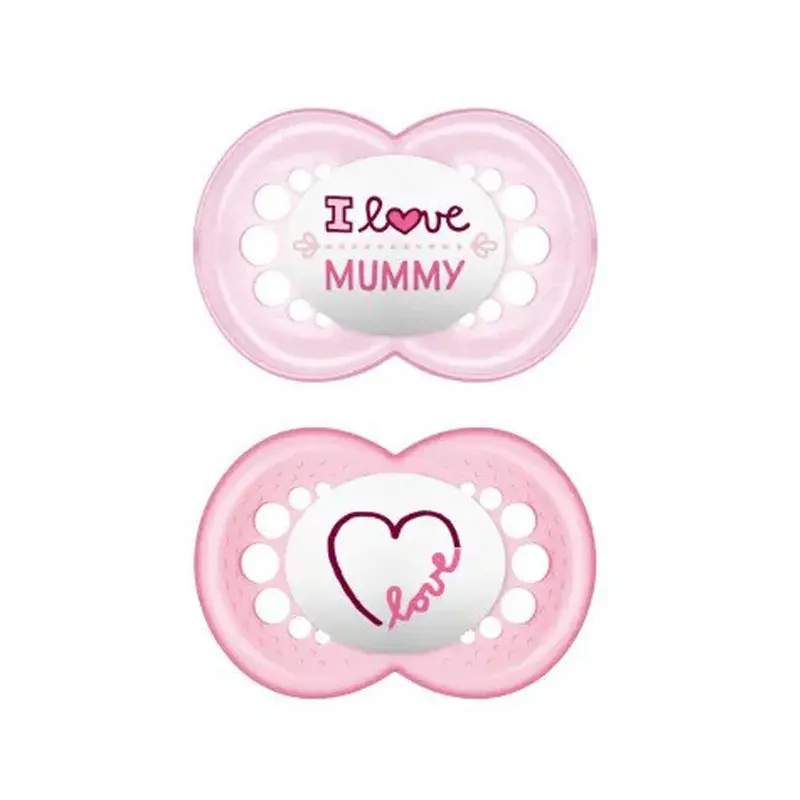 MAM Πιπίλα Love Mummy & Daddy Σιλικόνης, 16+ μηνών, 2 τεμάχια
