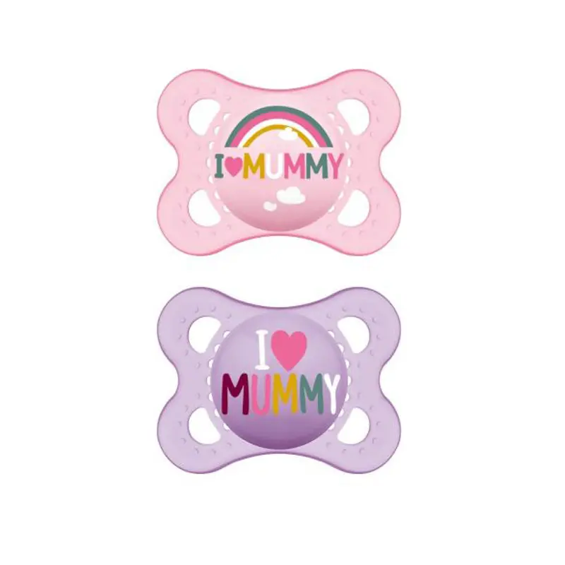 MAM Πιπίλα Love Mummy & Daddy Σιλικόνης, 2-6 μηνών, 2 τεμάχια