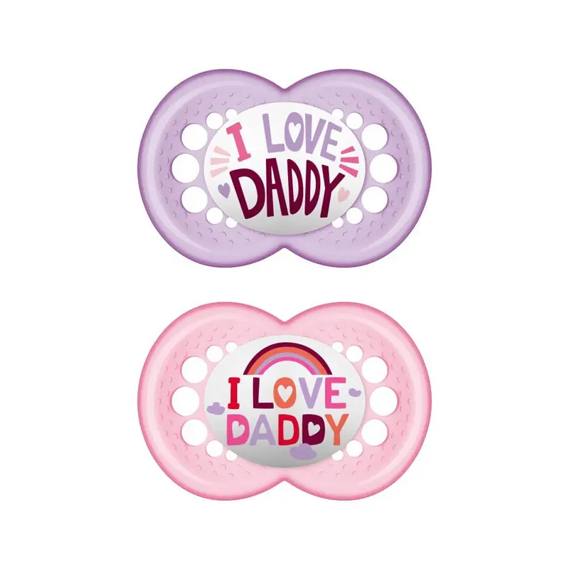 MAM Πιπίλα Love Mummy & Daddy Σιλικόνης, 16+ μηνών, 2 τεμάχια