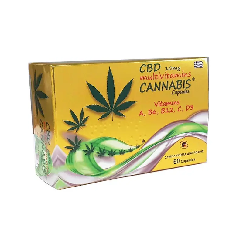 Medichrom Cbd Mutlivitamins, Συμπλήρωμα Κάνναβης 10mg με βιταμίνες Α, Β6, Β12, C & D3, 60 κάψουλες