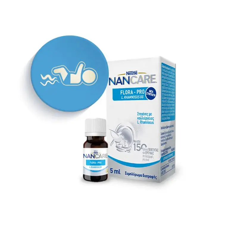 NanCare Flora-Pro, Συμπλήρωμα διατροφής με ενεργές καλλιέργειες L.Rhamnosus, 5ml