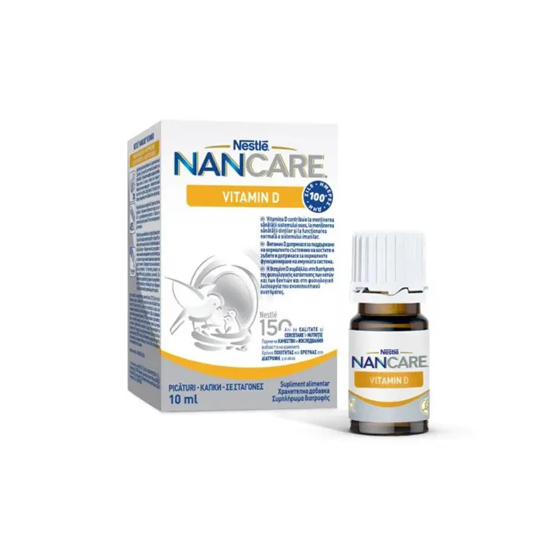 NanCare Vitamin D,  Συμπλήρωμα διατροφής σε σταγόνες με βιταμίνη D3, 10ml