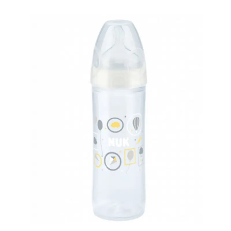 Nuk New Classic Μπιμπερό Πλαστικό, με θηλή Σιλικόνης 6-18 μηνών, 250ml