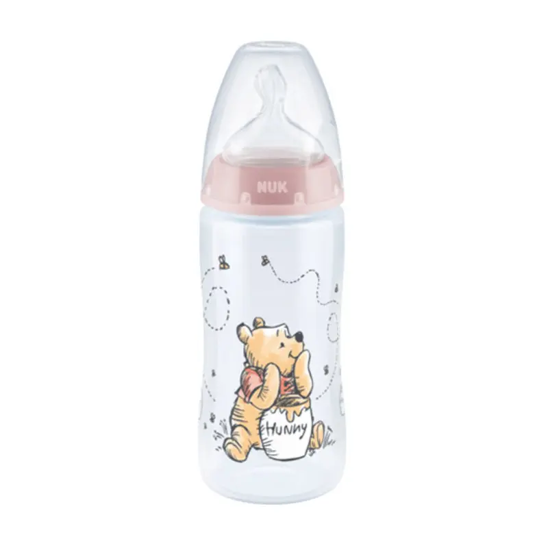 NUK Winnie First Choice Plus Μπιμπερό πολυπροπυλενίου (PP) με θηλή Σιλικόνης, 0-6 μηνών, 300ml