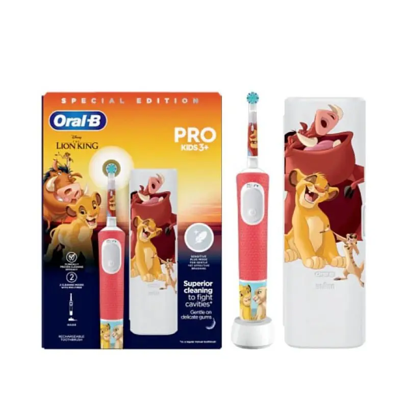 Oral-B Vitality Kids Lion King, Παιδική Ηλεκτρική Οδοντόβουρτσα & ΔΩΡΟ Θήκη Ταξιδίου, 1 τεμάχιο