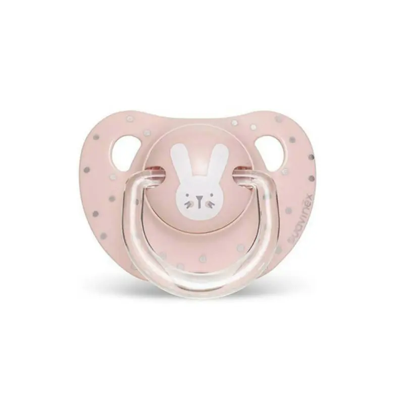 Suavinex Rabbit Πιπίλα Σιλικόνης Anatomical, 0-6 μηνών, Pink