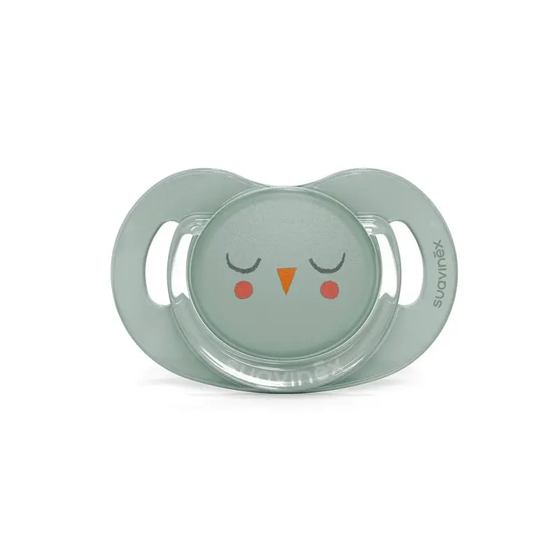 Suavinex Owl Πιπίλα Σιλικόνης Physiological, 6-18 μηνών, Green