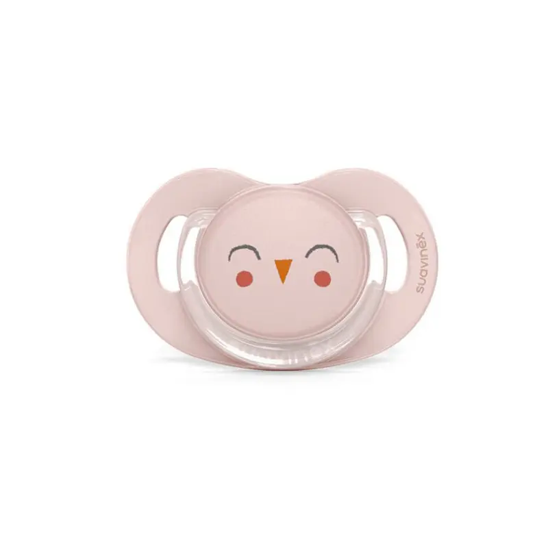 Suavinex Owl Πιπίλα Σιλικόνης Physiological, 6-18 μηνών, Pink