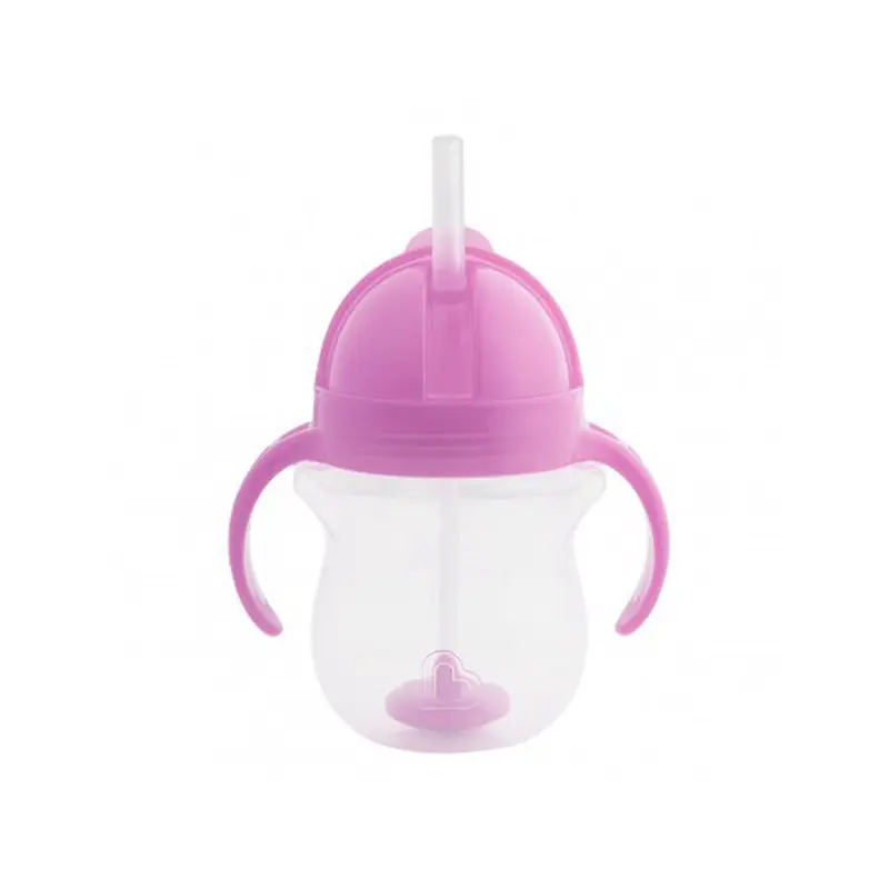 Munchkin Tip n Sip Cup, Μπουκάλι με Καλαμάκι, Purple, 207ml
