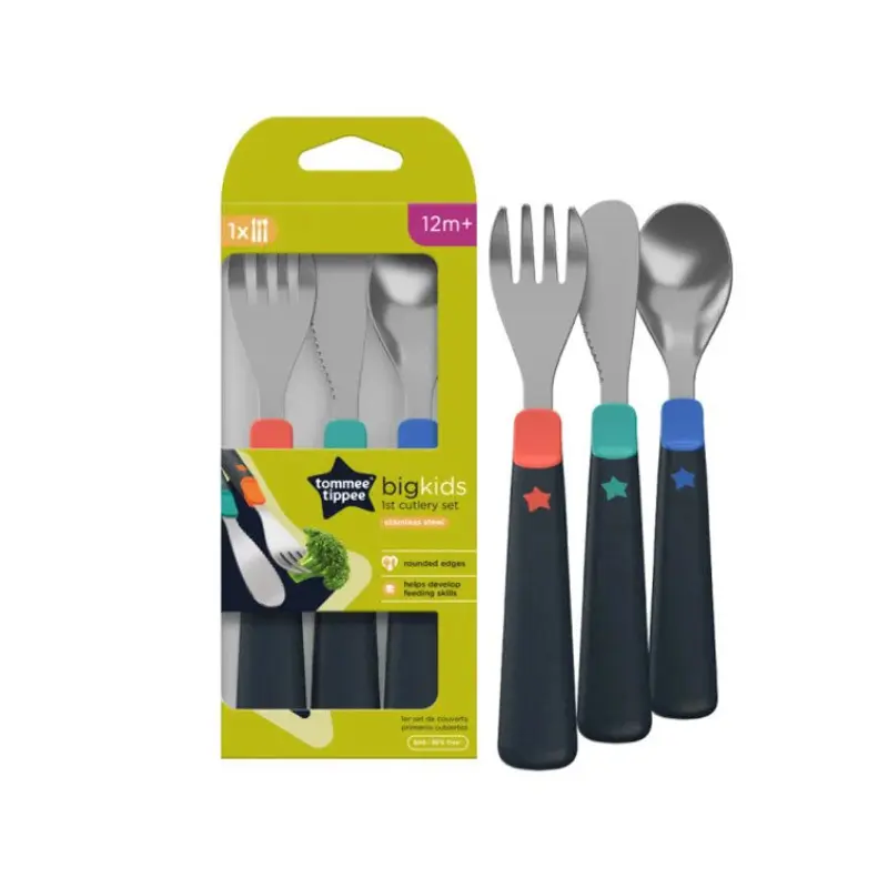 Tommee Tippee Big Kids 1st Cutlery Set, Σετ Παιδικά Μαχαιροπίρουνα, 12+ μηνών, 3 τεμάχια