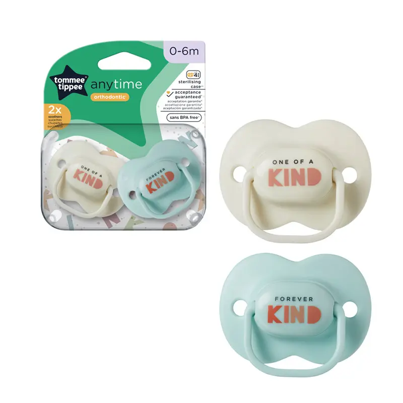 Tommee Tippee Πιπίλες σιλικόνης ANYTIME 0-6m (2τμχ)