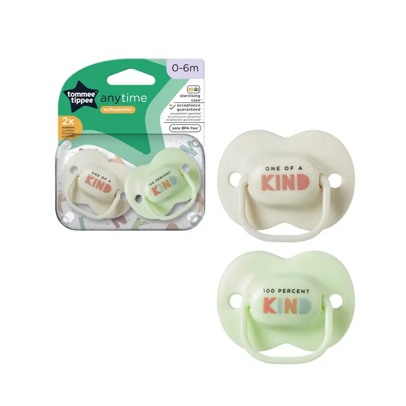 Tommee Tippee Πιπίλες σιλικόνης ANYTIME 0-6m (2τμχ)
