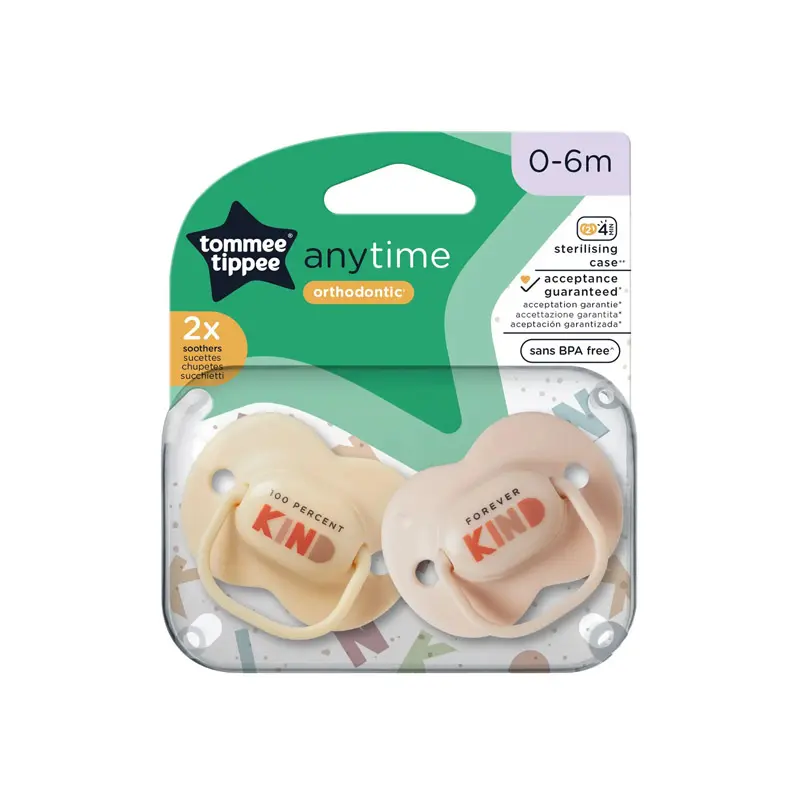 Tommee Tippee Πιπίλες σιλικόνης ANYTIME 0-6m (2τμχ)