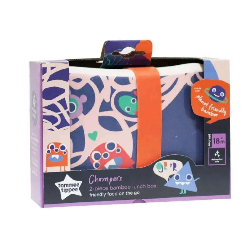 Tommee Tippee Kids Bamboo Lunch Box, Σετ Φαγητοδοχείων απο Μπαμπού, 2 τεμάχια