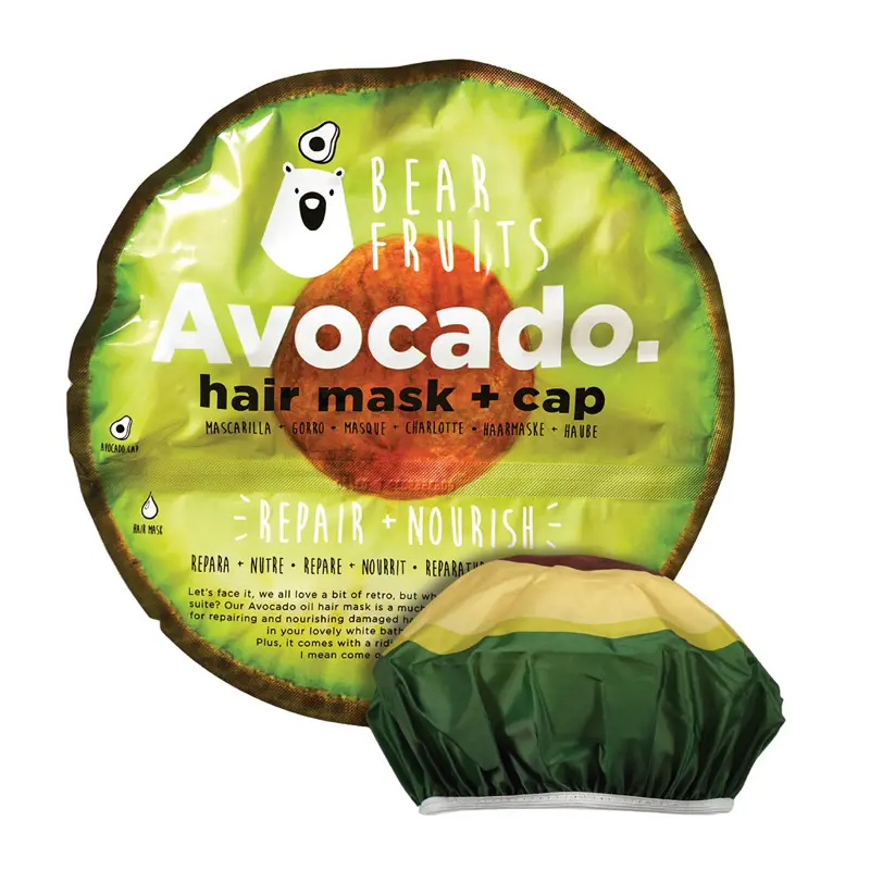 Bear Fruits Avocado Repair & Nourish Hair Mask & Cap, Μάσκα Μαλλιών για Επανόρθωση & Περιποίηση & Σκουφάκι, 20ml