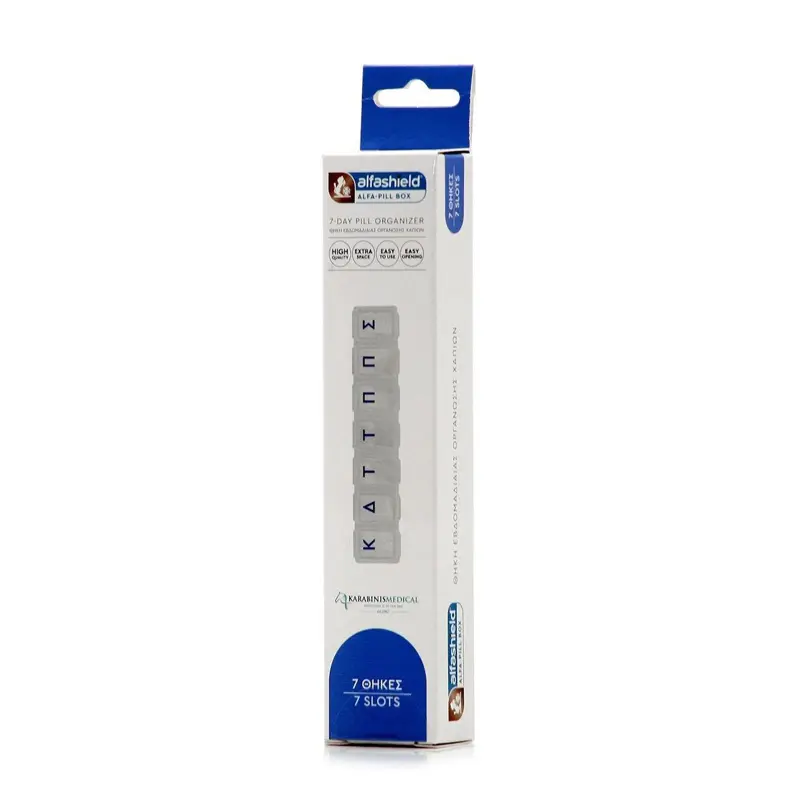 Alfashield Alfa-Pill Box 7-Day, Θήκη Χαπιών Εβδομάδας , 1 θέσης