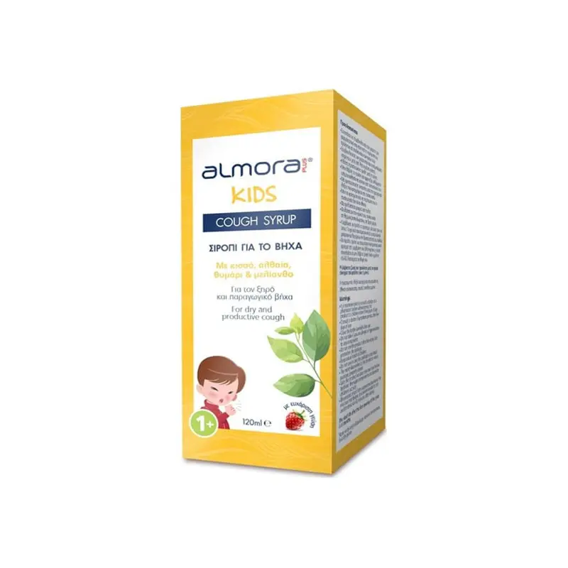 Almora Kids Cough Syrup, Σιρόπι για το βήχα με κισσό, μέλι, αλθαία και θυμάρι, 120mlμ
