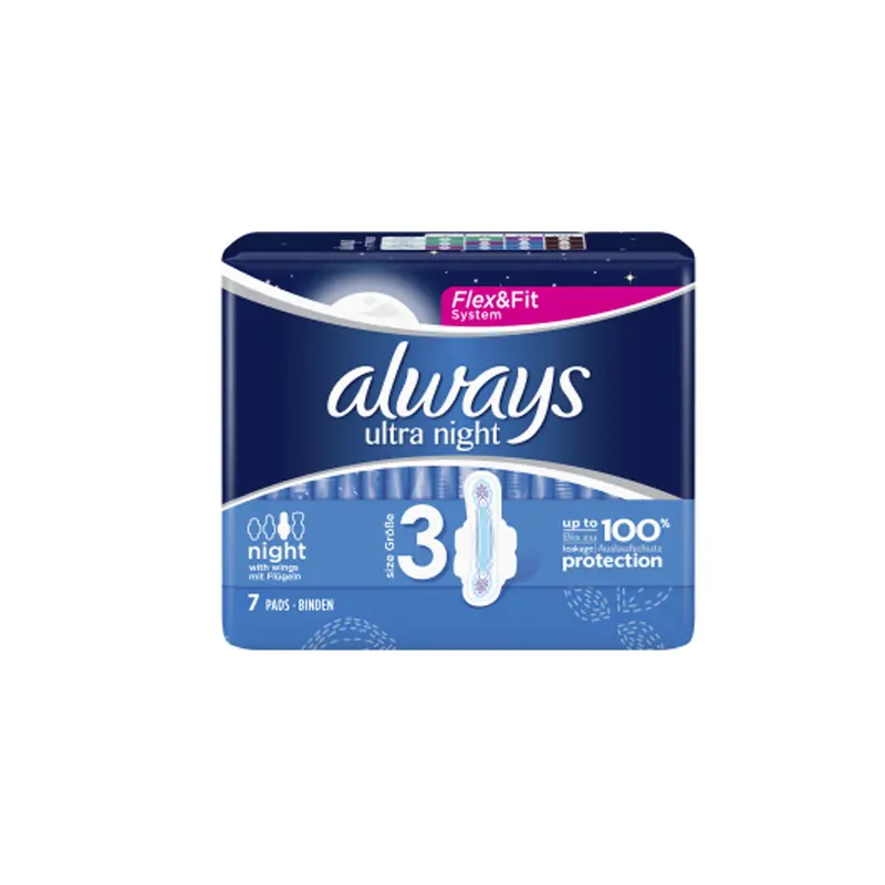 Always Ultra Day & Night No3, Σερβιέτες με Φτερά, 7 τμχ