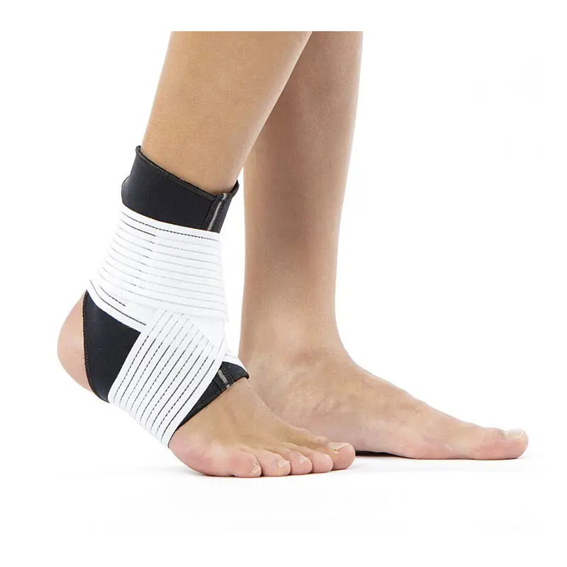 Anatomic Help 0031 Επιστραγαλίδα με 2 Δέστρες Neoprene, Μαύρο Χρώμα, Medium
