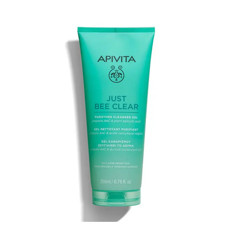 Apivita Just Bee Clear Gel Καθαρισμού-Εξυγιαίνει Το Δέρμα, 200ml