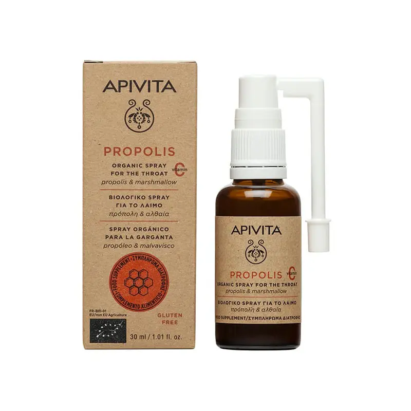 Apivita Propolis Βιολογικό Spray για τον Λαιμό, 30ml