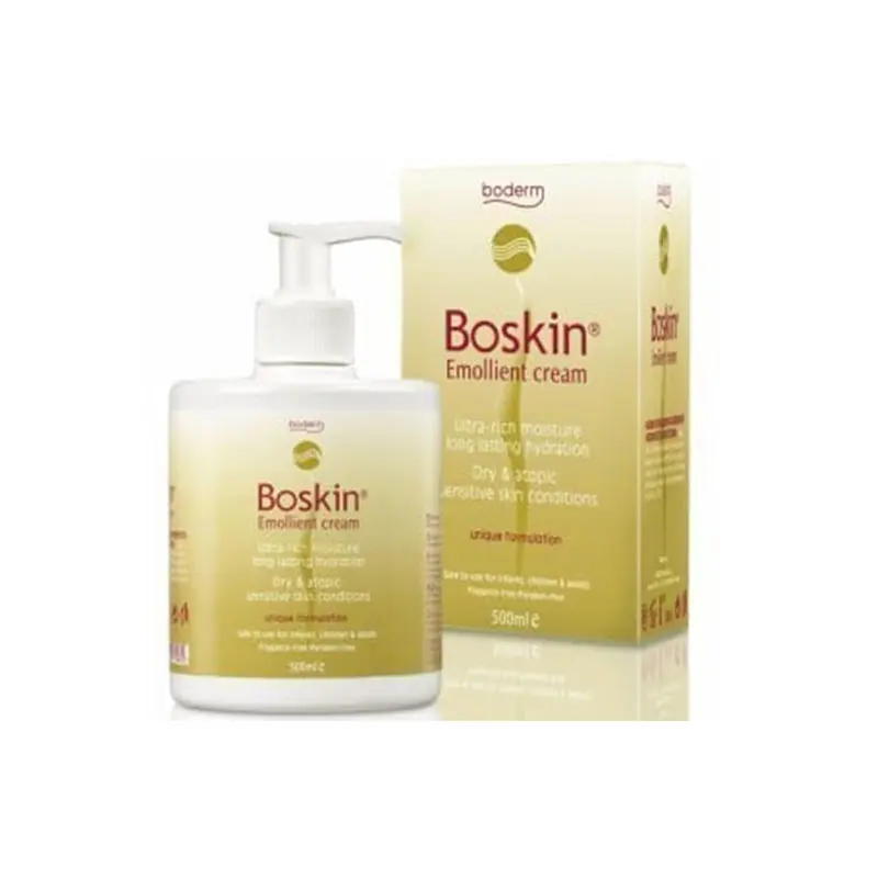 Boderm Boskin Emolient Cream, Μαλακτική Κρέμα Σώματος για την Αντιμετώπιση της Έντονης Ξηροδερμίας, 500ml