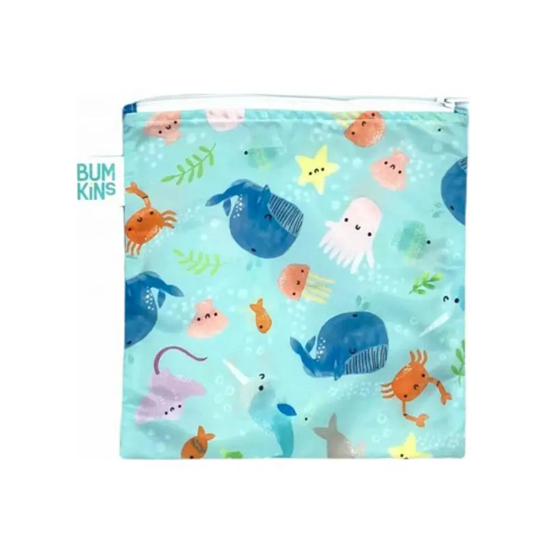 Bumkins Large Snack Bag Ocean, 1 τεμάχιο