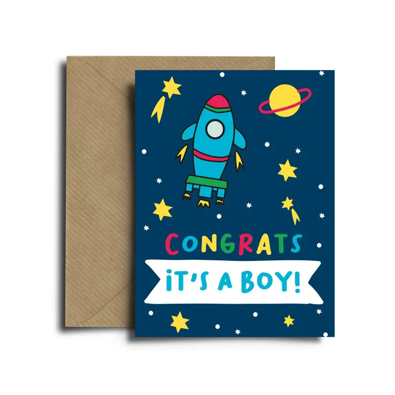 GREETING CARD | It's a Boy Spaceship