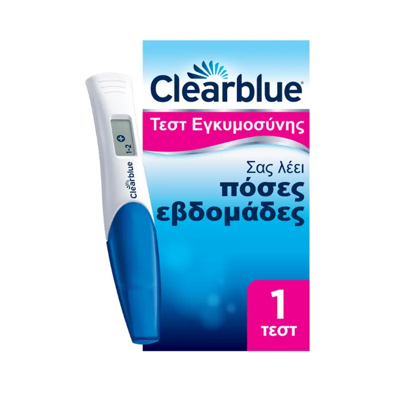 Clearblue Pregnancy Test with Weeks Indicator, Τεστ Εγκυμοσύνης με Δείκτη Σύλληψης, 1 τεμάχιο