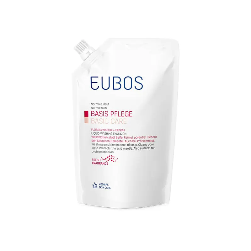 Eubos Basic Care Red Liquid Washing Emulsion Refill, Υγρό Καθαρισμού Προσώπου και Σώματος Ανταλλακτικό, 400ml