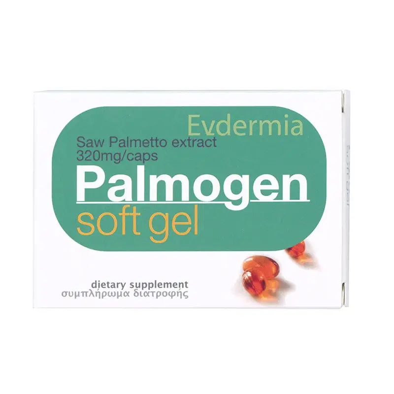 Evdermia Palmogen Soft Gel 320mg, Συμπλήρωμα Διατροφής Κατά Της Τριχόπτωσης, 30 Μαλακές Κάψουλες