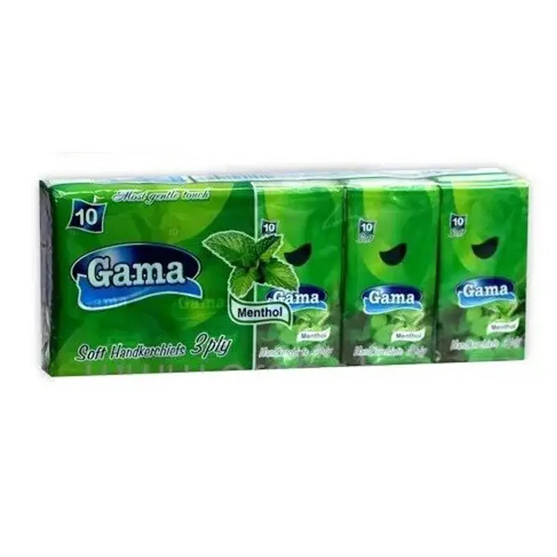 Gama Χαρτομάντηλα τσέπης με άρωμα μέντα 3φυλλα, 10 πακέτα