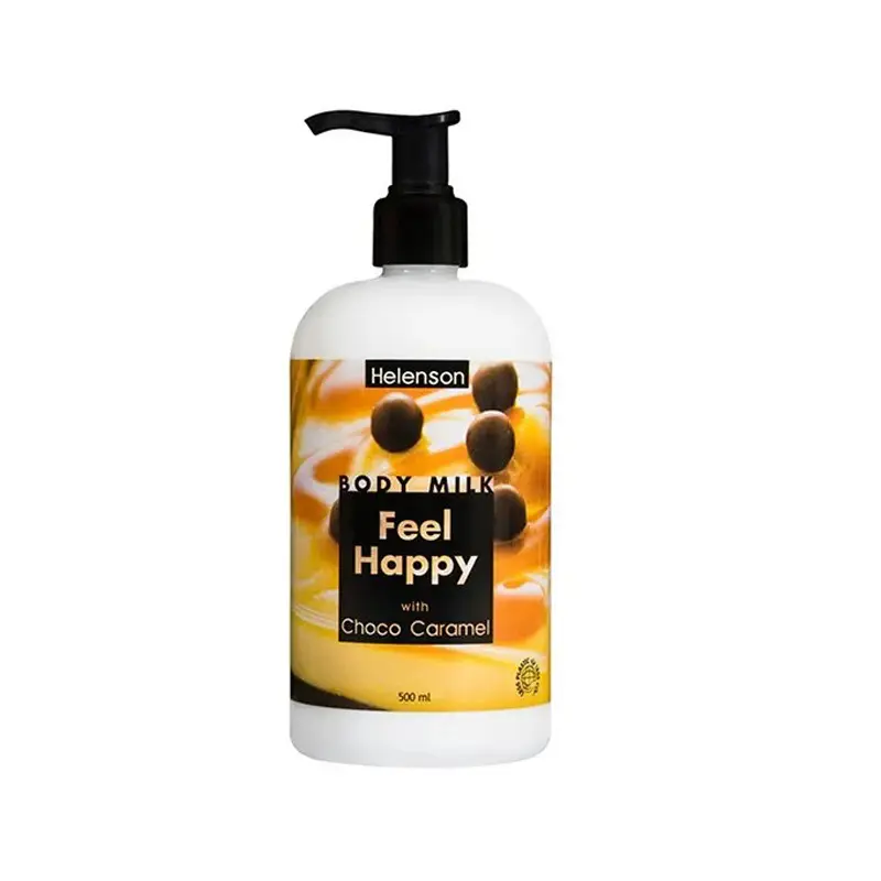 Helenson Body Milk Feel Happy with Choco Caramel, Ενυδατικό Γαλάκτωμα Σώματος με άρωμα Choco Caramel, 500ml