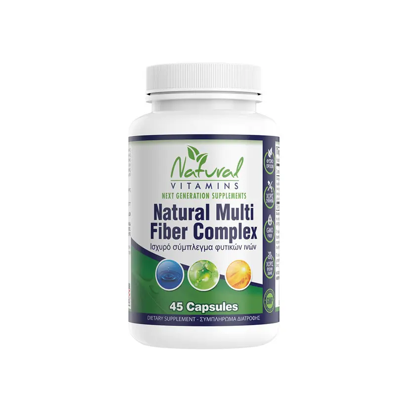 Natural Vitamins Multi Fiber Complex, Ισχυρό Σύμπλεγμα Φυτικών Ινών, 90 κάψουλες