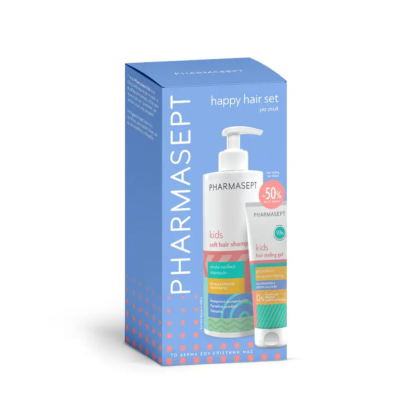 Pharmasept Kids Promo Pack, Soft Hair Shampoo, 400ml & Hair Styling Gel, 100ml