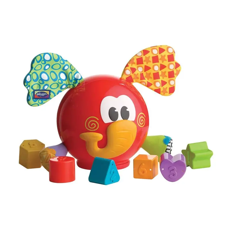 Playgro Elephant Shape Sorter, Εκπαιδευτικός Ελεφαντούλης Με 6 Σχήματα