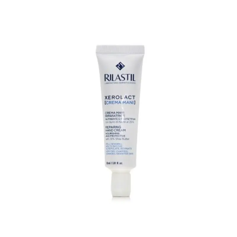 Rilastil Xerolact Repairing Hand Cream, Επανορθωτική Κρέμα Χεριών με 20% βούτυρο καριτέ, 30ml