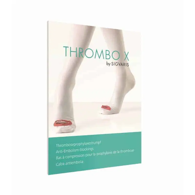 Sigvaris Thrombo X 38913, Κάλτσες Κάτω Γόνατος Διαβαθμισμένης Συμπίεσης με Ανοικτά Δάκτυλα, Χρώμα Λευκό, XLarge