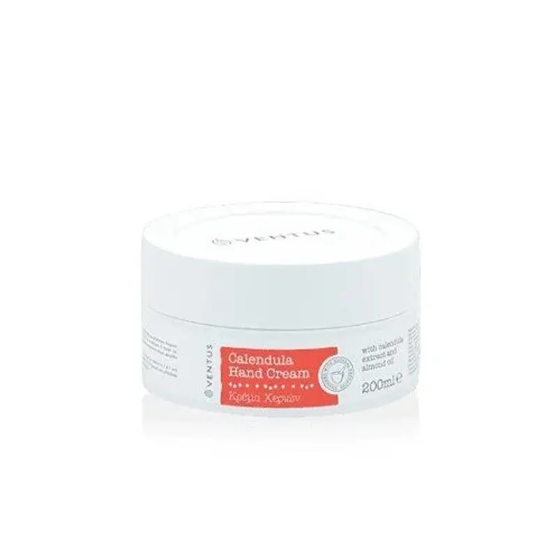 Ventus Calendula Hand Cream, Κρέμα χεριών και σώματος με εκχύλισμα Καλέντουλας και Αμυγδαλέλαιο, 200ml