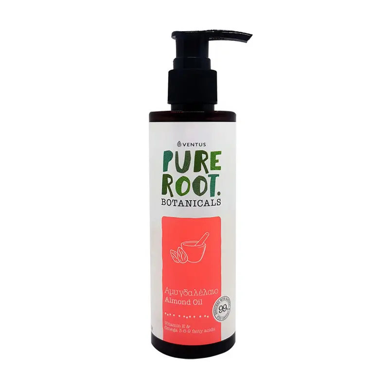 Ventus Pure Root Botanicals Almond Oil, Αμυγδαλέλαιο, 200ml