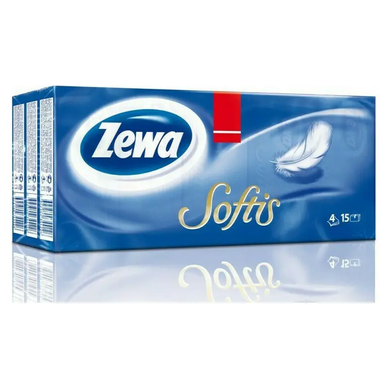 ZEWA softis χαρτομάντηλα τσέπης 4φυλλο, 15 τεμάχια