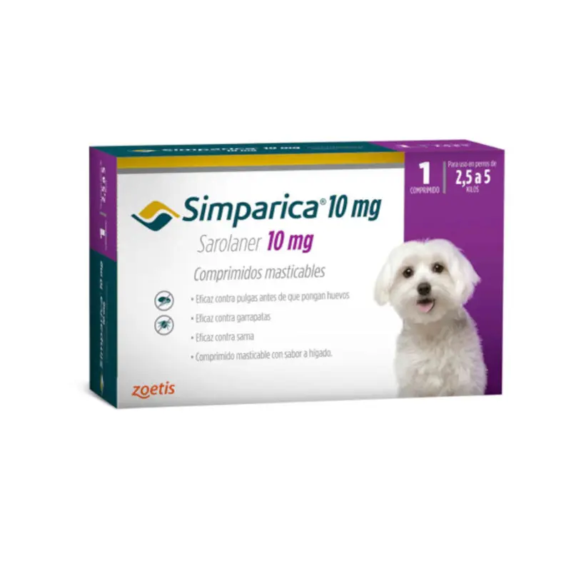 Simparica 10mg Αντιπαρασιτικά Χάπια για σκύλους 2,5-5kg, 1 δισκίο